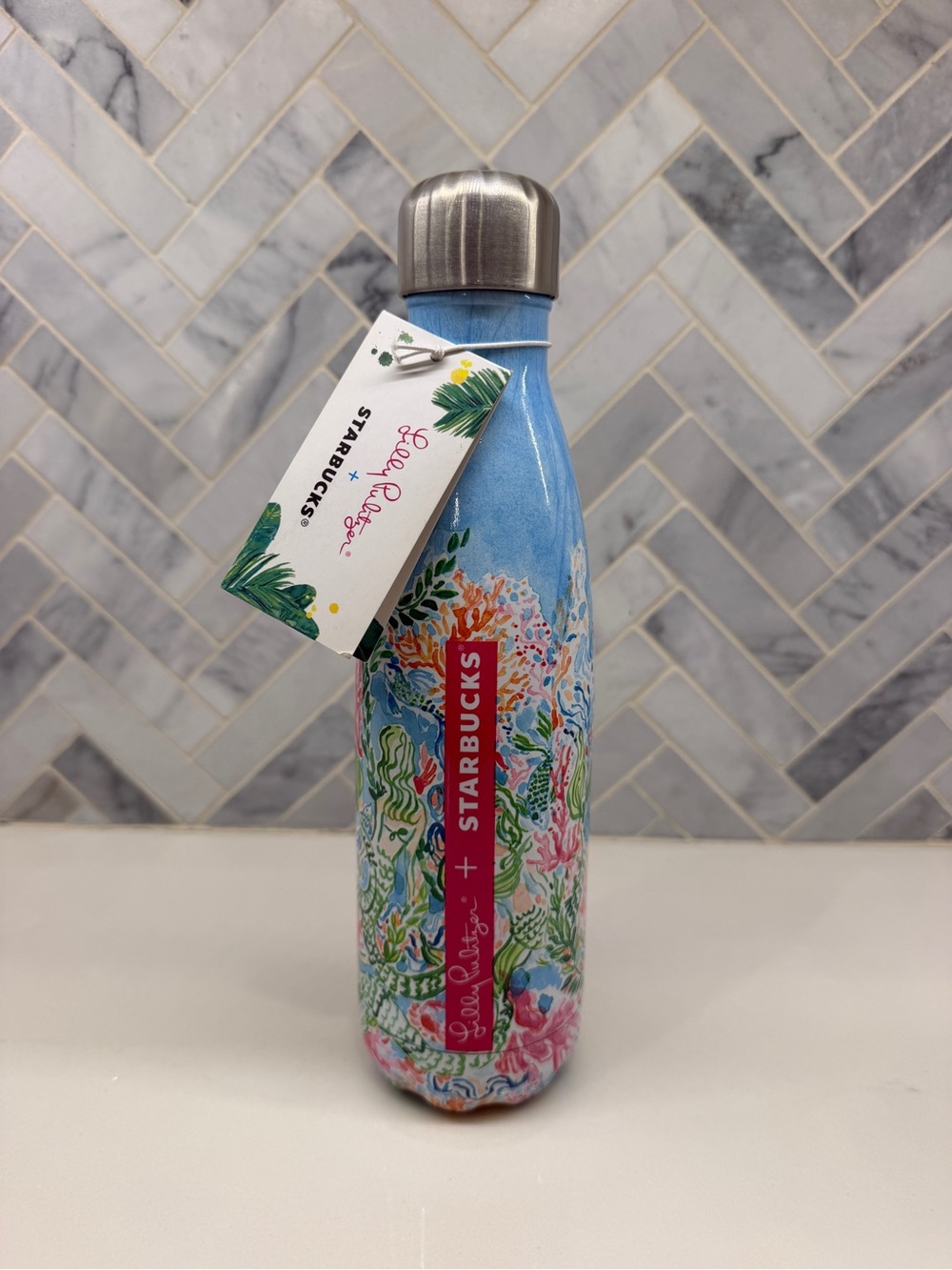 Lilly Pulitzer Mermaid Floral Starbucks S’well Bottle